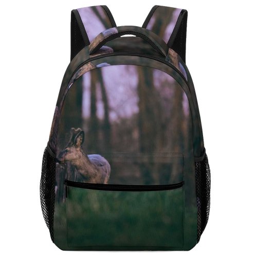 yanfind Children's Backpack Outdoors  Deer Wild Mothernature Grass Outdoor  Hamburg Wildlife Countryside Preschool Nursery Travel Bag