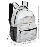 yanfind Children's Backpack  Frozen Rock Terrain Deer Aerial Land Meadow Frost Wild Winter Outdoors Preschool Nursery Travel Bag