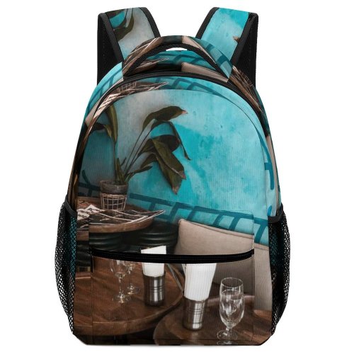 yanfind Children's Backpack Elegant Rustic Plant Cafeteria Design Decor Lamp Wicker Cozy Nobody Empty Rest Preschool Nursery Travel Bag