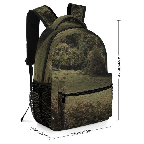 yanfind Children's Backpack Field Grassland Outdoors Countryside Farm Rural Meadow Horse Pasture Ranch France Grazing Preschool Nursery Travel Bag