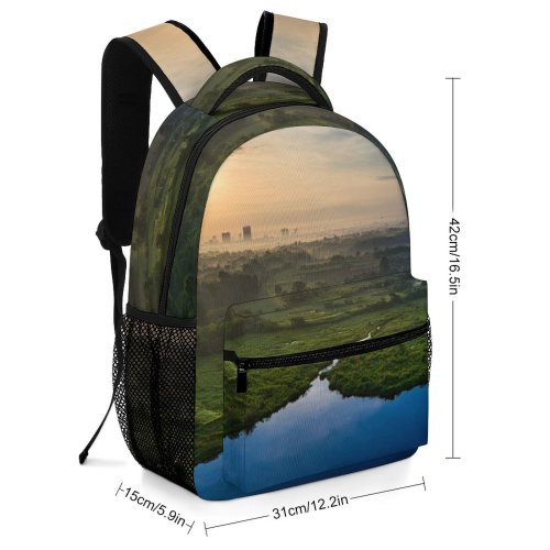 yanfind Children's Backpack Farming Fair Farm Rural Sunset Grass Landscape Evening Travel Farmland Field Preschool Nursery Travel Bag