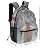 yanfind Children's Backpack  Happy Sexy Boys  Waterfall Pouring  Nude Bath Motion Shower Preschool Nursery Travel Bag