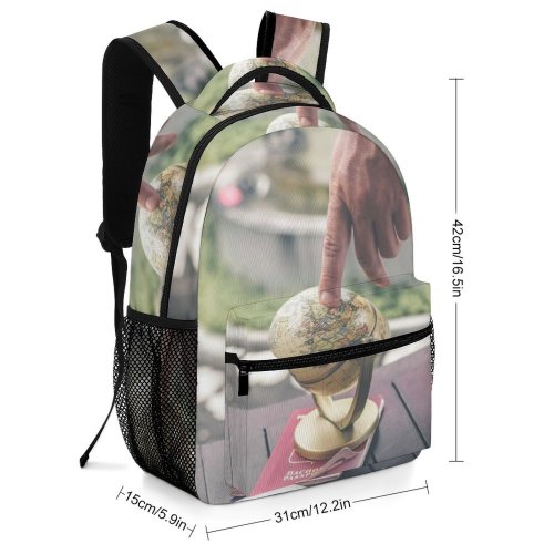 yanfind Children's Backpack Geography Lifestyle Design Little Planet Travel Colorful Light Study Macro Globe Preschool Nursery Travel Bag