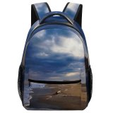 yanfind Children's Backpack Coast Plains Scenery Promontory Sky Beach Ditch Cumulus Montauk Free Ocean Preschool Nursery Travel Bag
