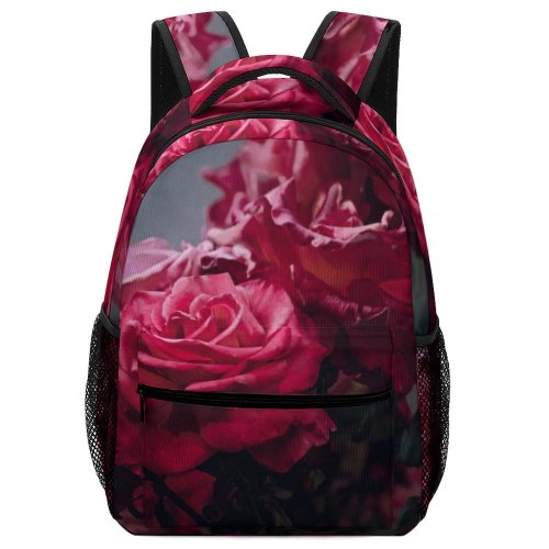 yanfind Children's Backpack Flower Plant  Rose Arrangement Bouquet  France Geranium Macro Stock Preschool Nursery Travel Bag