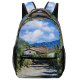 yanfind Children's Backpack Garden Arbour Outdoors Summer Road  Panama Boquete Sky Hills Plants Tropical Preschool Nursery Travel Bag