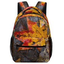 yanfind Children's Backpack Estland Plant Forest Creative Wald Pictures Fire Tree Leaves Maple Flame Preschool Nursery Travel Bag