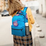 yanfind Children's Backpack Beautiful Invertebrate Header  Underwater Desktop Jellyfish Marine  Aquarium Turquoise Ocean Preschool Nursery Travel Bag