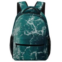 yanfind Children's Backpack Drone Motion Texture Ocean Turquoise Aerial Shot Preschool Nursery Travel Bag