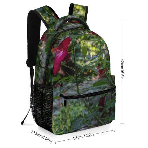 yanfind Children's Backpack  Flower Geranium Plant Rose Petal Jar Potted Pottery Vase Acanthaceae Preschool Nursery Travel Bag