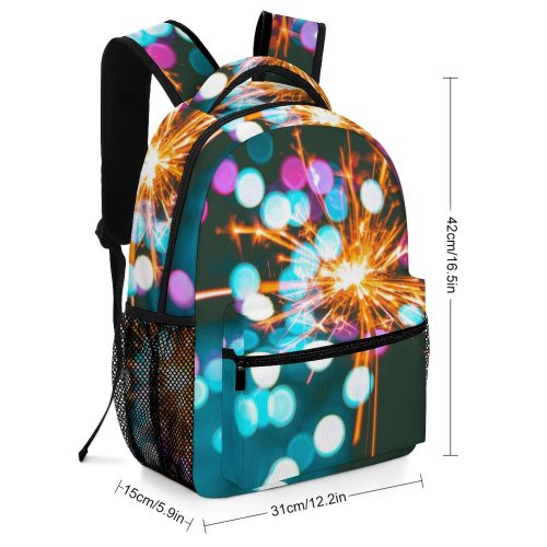 yanfind Children's Backpack  Bokeh Focus Sparklers Sparkling Field Sparks Sparkle  Macro Depth Fireworks Preschool Nursery Travel Bag