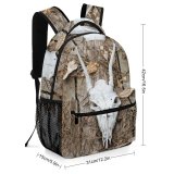 yanfind Children's Backpack Pine Deer Decay Mood Creepy Dried Scary Gothic Rustic Dead Skull Wood Preschool Nursery Travel Bag