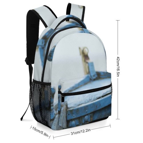 yanfind Children's Backpack  Boat Focus Decay Rusty Transportation Decaying Field Watercraft System Wooden Rust Preschool Nursery Travel Bag