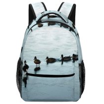 yanfind Children's Backpack Duck Ducks Bird Pond Lake Freeze Leader Leadership Hierarchy Work Preschool Nursery Travel Bag