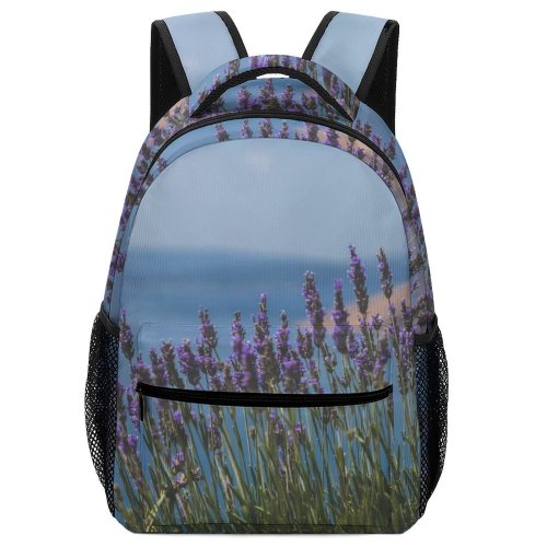 yanfind Children's Backpack Beautiful Delicate Rural Flowers Season Depth Aromatherapy Landscape Travel Field Growth Lilac Preschool Nursery Travel Bag