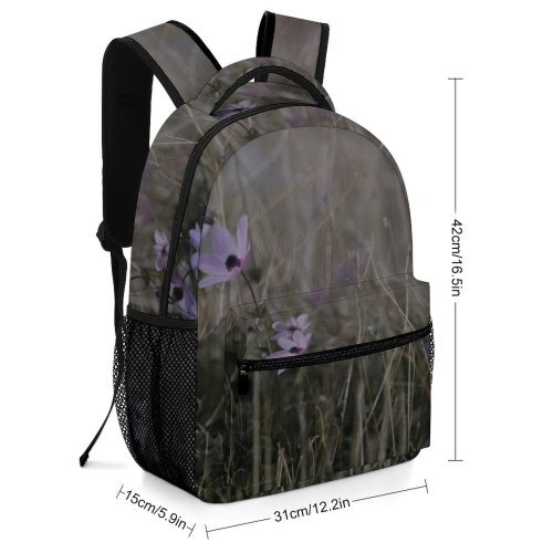 yanfind Children's Backpack Floral Plant Crocus Pictures Grey Healing Free Depressed Flower Petal Geranium Preschool Nursery Travel Bag