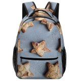 yanfind Children's Backpack Flatlay Home Made Lay Top Cookies Baked High Shot Christmas Pastry Preschool Nursery Travel Bag