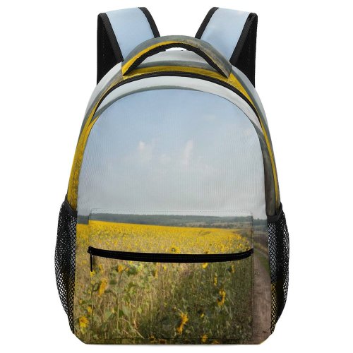 yanfind Children's Backpack Field Grassland Outdoors Countryside Farm Meadow Rural Plant  Flower Road Creative Preschool Nursery Travel Bag