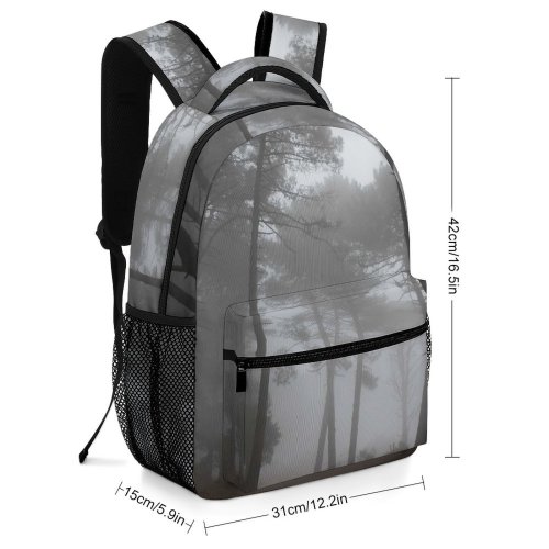 yanfind Children's Backpack Fog Outdoors Grey Mist Elba Italy Utility Pole Darkness Countryside Tree Forest Preschool Nursery Travel Bag
