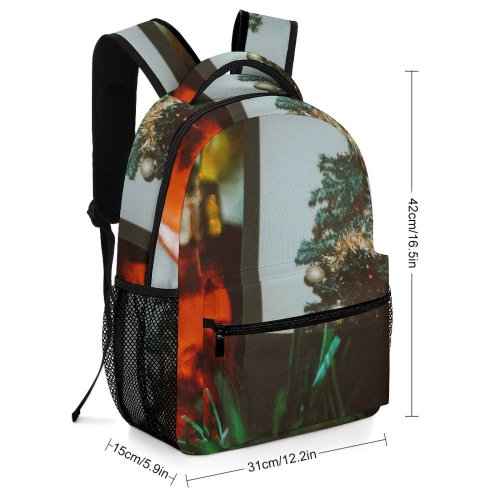 yanfind Children's Backpack  Tree Focus Photo Design Decor Shiny  Xmas Ball Season Depth Preschool Nursery Travel Bag