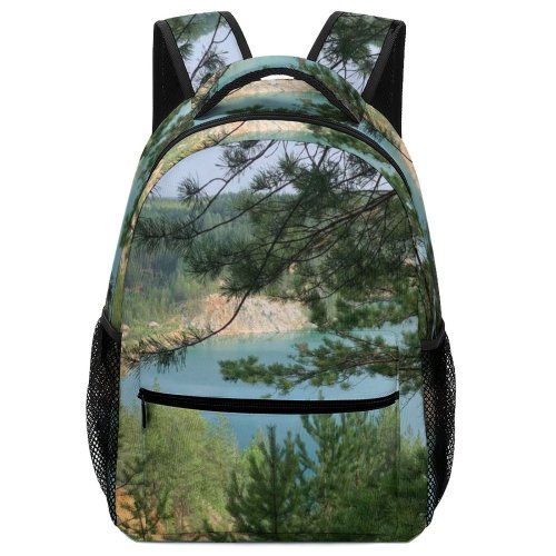 yanfind Children's Backpack Abies Pine Plant Forest Creative Россия Pictures Tree Fir Реж Lake Preschool Nursery Travel Bag