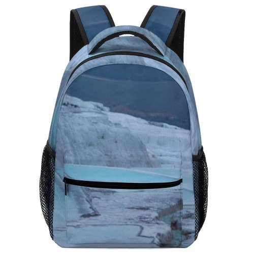 yanfind Children's Backpack Frozen Winter Castillo Algodón Scenery Landscape Daylight Travel Snow Agua Outdoors Preschool Nursery Travel Bag