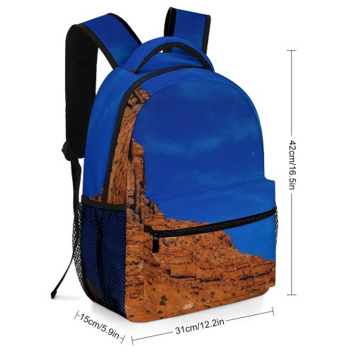 yanfind Children's Backpack Erosion Sand Dry Clouds Sunset Desert Formation Daylight Travel Stone Geological Outdoors Preschool Nursery Travel Bag