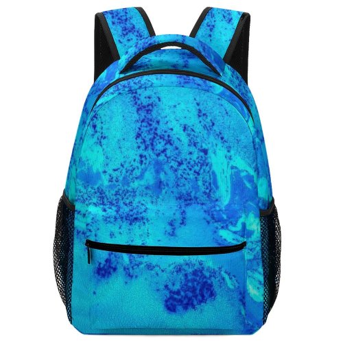 yanfind Children's Backpack Experiment Aqua  Abstract Turquoise HQ Texture Patterm Images Ocean Preschool Nursery Travel Bag
