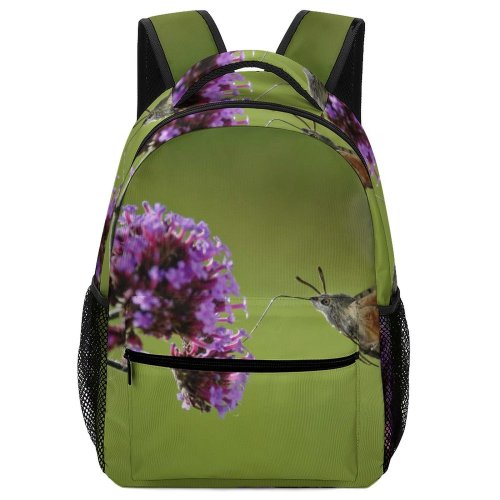 yanfind Children's Backpack Birds Butterfly Flower Plant Insect Invertebrate Flying Pollen  Petal Wildlife Photo Preschool Nursery Travel Bag