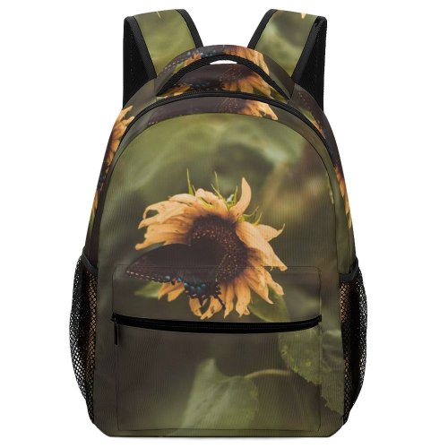 yanfind Children's Backpack Flower   Flora Plant Dandelion Butterfly Field Sunrise Sunset Pollen Fly Preschool Nursery Travel Bag