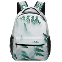 yanfind Children's Backpack  Floral Fog Plant Design Header Season Wood Light Turquoise Growth Preschool Nursery Travel Bag