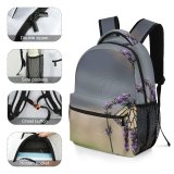 yanfind Children's Backpack Butterfly Insect Invertebrate Monarch Plant  Flower Grey Preschool Nursery Travel Bag