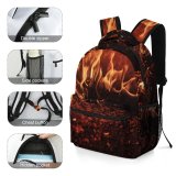 yanfind Children's Backpack  Hot Hearth Embers Fire Burn Fireplace Wallpapers Flame Creative Images Preschool Nursery Travel Bag