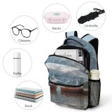 yanfind Children's Backpack Boats Capped Frozen Scenery Clouds Icee Freeze  Mountains Daytime Cloudiness Snow Preschool Nursery Travel Bag
