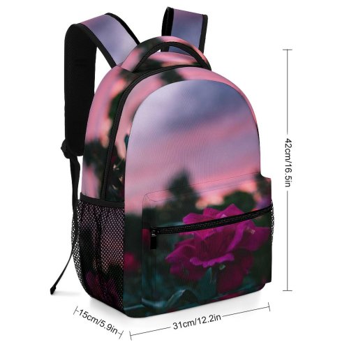yanfind Children's Backpack  Flower Geranium Plant Petal Rose Light Purple Sunlight Preschool Nursery Travel Bag
