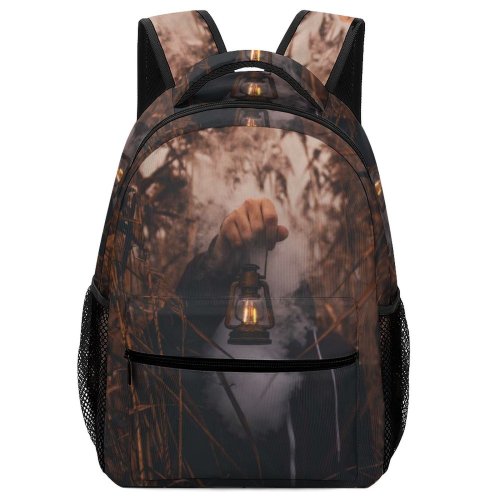 yanfind Children's Backpack Grass Landscape Outdoors Flame Lamp Preschool Nursery Travel Bag