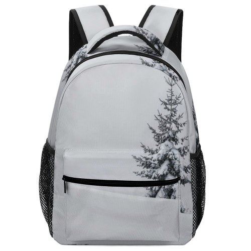 yanfind Children's Backpack Abies Pine Plant Domain Spruce Snowy Storm Pictures Outdoors Austria Grey Preschool Nursery Travel Bag
