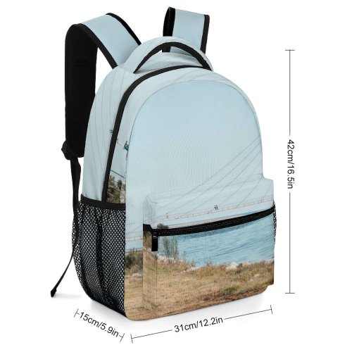 yanfind Children's Backpack Grass Boats Landmark Landscape Daylight Paved River Sight Tourism Outdoors Trees Preschool Nursery Travel Bag