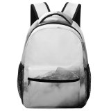 yanfind Children's Backpack Fog Grey Outdoors Mist Jagged Rock Forest Landscape Preschool Nursery Travel Bag