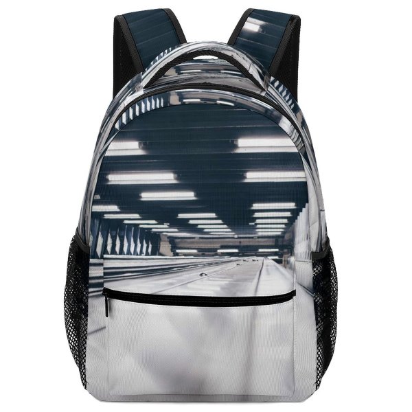 yanfind Children's Backpack  Railroad Lights Electricity Subway  Urban  Railway System Tunnel Platform Preschool Nursery Travel Bag