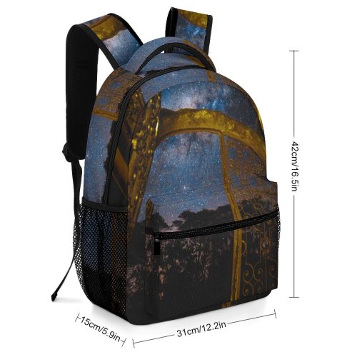 yanfind Children's Backpack Golden Gate Scenery Evening Milky Space Galaxy Scenic Astronomy Idyllic Starry Constellation Preschool Nursery Travel Bag