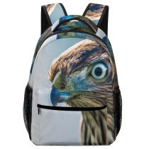 yanfind Children's Backpack  Focus Prey Wild Avian  Plumage Wildlife Beak Hawk Feathers Preschool Nursery Travel Bag