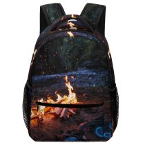 yanfind Children's Backpack Backpack Blaze Dark Forest Burn Cup Fire Ash Firewood Burning Bonfire River Preschool Nursery Travel Bag