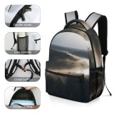 yanfind Children's Backpack Fog Sunrise Nikola Lenivets Kaluga Oblast Morning Mist River Dawn Dusk Outdoors Sky Preschool Nursery Travel Bag