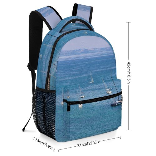 yanfind Children's Backpack Boat Transportation Vehicle Vessel Watercraft Sailboat Outdoors Yacht Ocean Sea Preschool Nursery Travel Bag