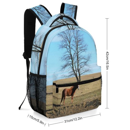 yanfind Children's Backpack Field Outdoors Grassland Rural Countryside Farm Horse Pasture Meadow Ranch Gloucester County Preschool Nursery Travel Bag