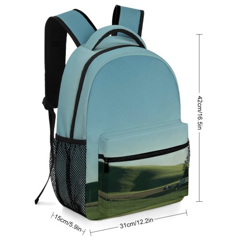 yanfind Children's Backpack Field Spokane Grassland Mound Outdoors Countryside Farm United States Hill Rural Country Preschool Nursery Travel Bag