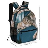 yanfind Children's Backpack Young Pet Sleeping Kitten Tabby Whiskers Cute Stripes Sleepy Little Face Cat Preschool Nursery Travel Bag