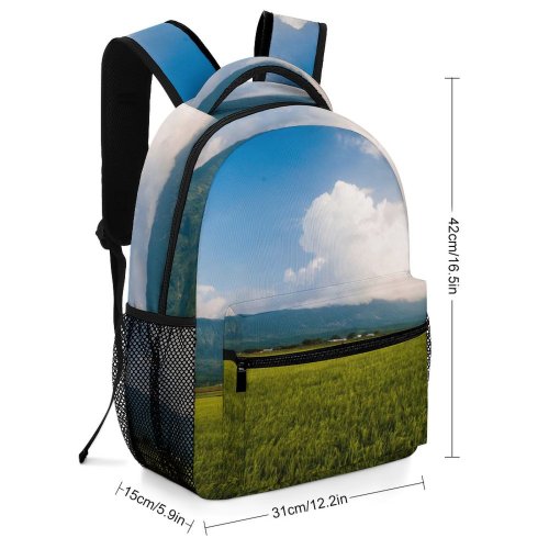 yanfind Children's Backpack Field Grassland Outdoors Countryside Paddy Azure Sky Creative Commons Preschool Nursery Travel Bag