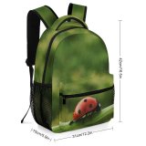 yanfind Children's Backpack  Bug Insect Little Dots Beetle Grass Ladybug Growth Garden Outdoors Summer Preschool Nursery Travel Bag